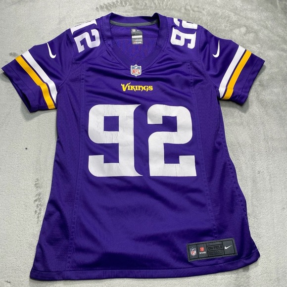 Nike Minnesota Vikings NFL On Field #92‎ Jersey Short Sleeve Purple Football Med - Picture 1 of 13